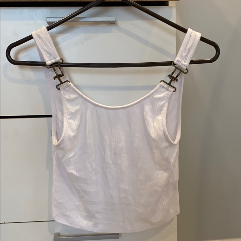 Emma & Sam white buckle tank